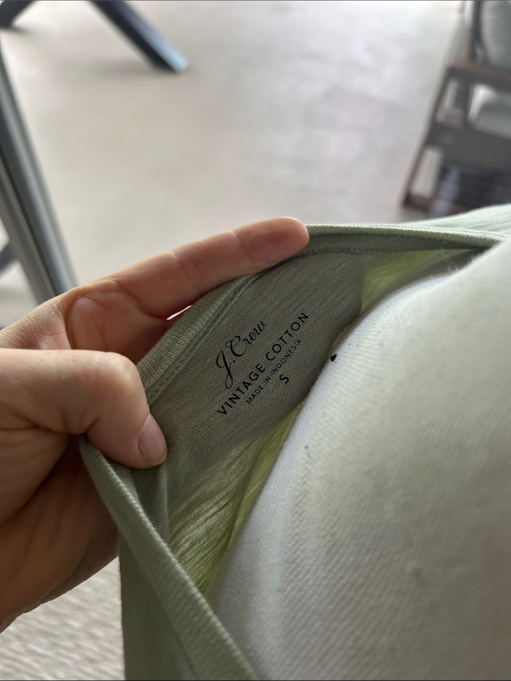 J. Crew Light Sage Crewneck Short Sleeve Tee - Picture 7 of 7